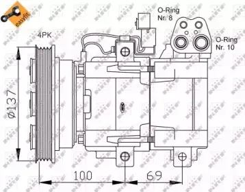 32444 NRF Компрессор, кондиционер