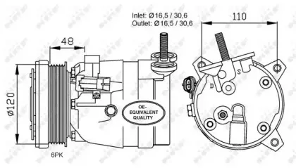 32678 NRF Компрессор, кондиционер
