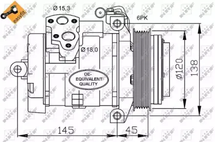 32698 NRF Компрессор, кондиционер