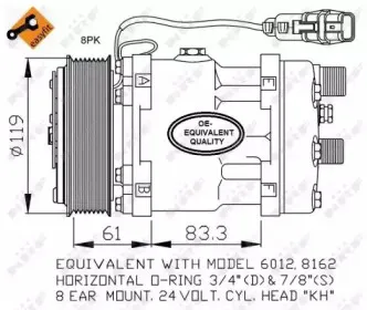 32707 NRF Компрессор, кондиционер