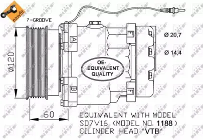 32711 NRF Компрессор, кондиционер