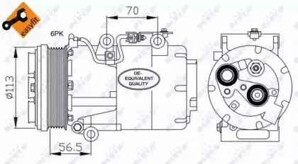 32722 NRF Компрессор, кондиционер