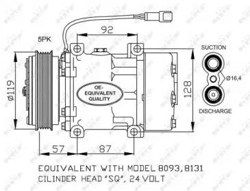 32731 NRF Компрессор, кондиционер