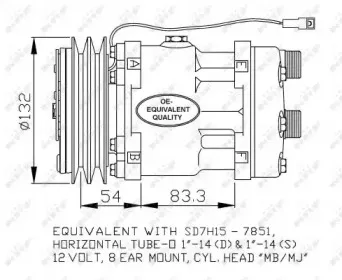 32757 NRF Компрессор, кондиционер