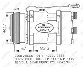 32779 NRF Компрессор, кондиционер