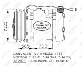 32802 NRF Компрессор, кондиционер