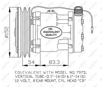 32814 NRF Компрессор, кондиционер