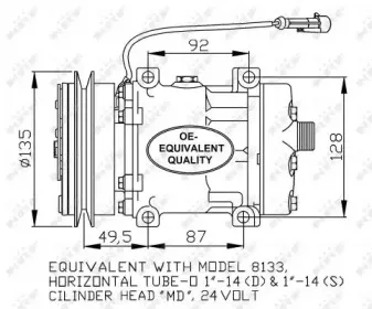 32876 NRF Компрессор, кондиционер