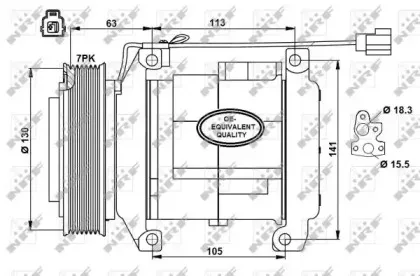 32881 NRF Компрессор, кондиционер