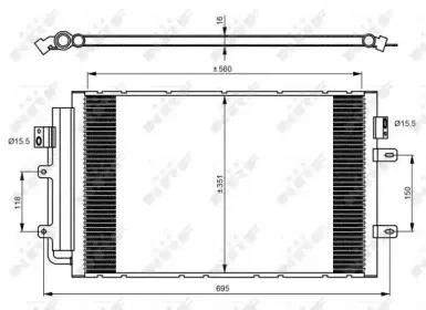 350083 NRF Конденсатор, кондиционер