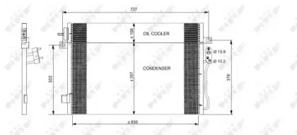 350098 NRF Конденсатор, кондиционер