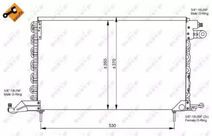 35027 NRF Конденсатор, кондиционер