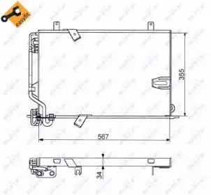 35186 NRF Конденсатор, кондиционер