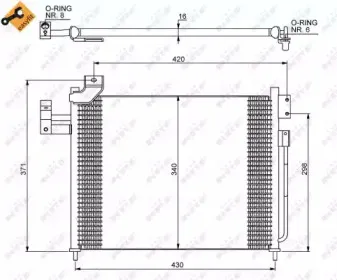 35460 NRF Конденсатор, кондиционер