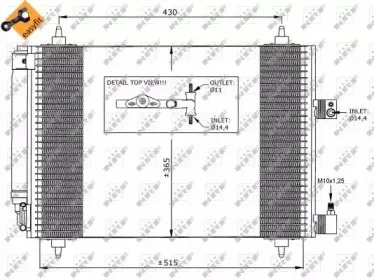 35649 NRF Конденсатор, кондиционер