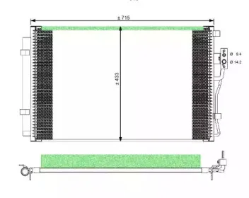 35985 NRF Конденсатор, кондиционер