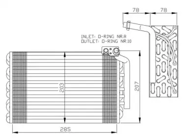 36021 NRF Испаритель, кондиционер