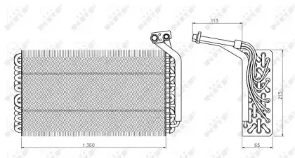 36136 NRF Испаритель, кондиционер