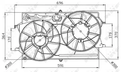 47035 NRF Вентилятор, охлаждение двигателя