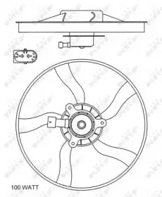 47070 NRF Вентилятор, охлаждение двигателя