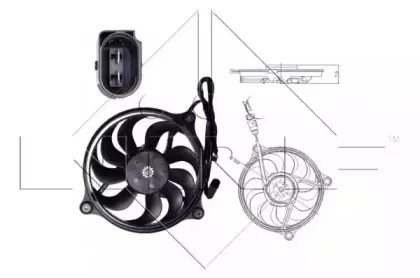 47699 NRF Вентилятор, охлаждение двигателя