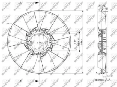 49803 NRF Крыльчатка вентилятора, охлаждение двигателя