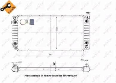 50230A NRF Радиатор, охлаждение двигателя