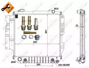 50315 NRF Радиатор, охлаждение двигателя