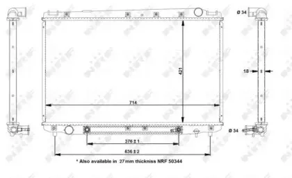 50344A NRF Радиатор, охлаждение двигателя