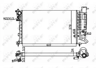 50419 NRF Радиатор, охлаждение двигателя