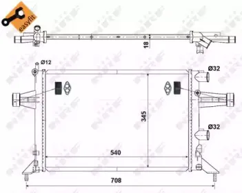 507529 NRF Радиатор, охлаждение двигателя