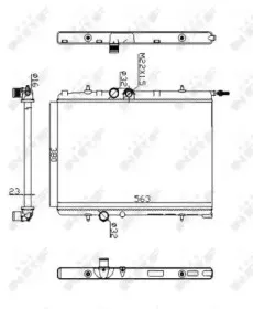 509524A NRF Радиатор, охлаждение двигателя