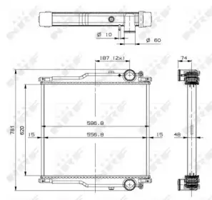 509767 NRF Радиатор, охлаждение двигателя
