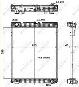 509873 NRF Радиатор, охлаждение двигателя