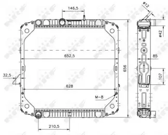 51570 NRF Радиатор, охлаждение двигателя