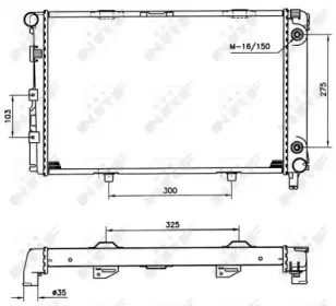 516580 NRF Радиатор, охлаждение двигателя