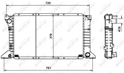 517373 NRF Радиатор, охлаждение двигателя