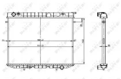 519532 NRF Радиатор, охлаждение двигателя