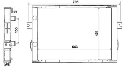 519680 NRF Радиатор, охлаждение двигателя