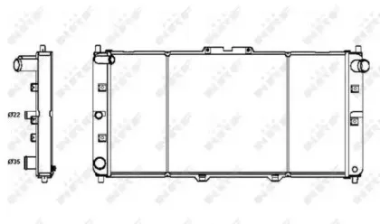 52121 NRF Радиатор, охлаждение двигателя