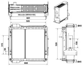 52195 NRF Радиатор, охлаждение двигателя