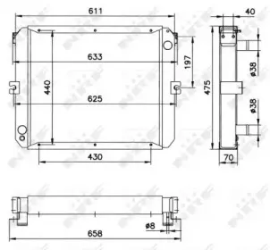 52202 NRF Радиатор, охлаждение двигателя