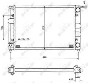 529505 NRF Радиатор, охлаждение двигателя