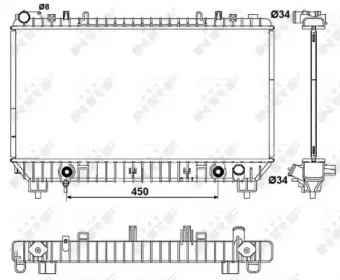 53049 NRF Радиатор, охлаждение двигателя