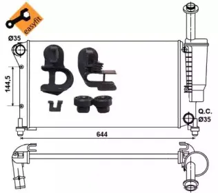 53075 NRF Радиатор, охлаждение двигателя