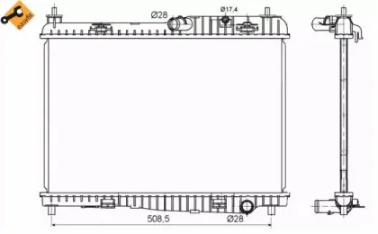 53152 NRF Радиатор, охлаждение двигателя