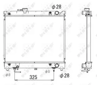 53280 NRF Радиатор, охлаждение двигателя