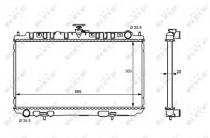 53388 NRF Радиатор, охлаждение двигателя