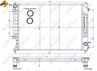 53443 NRF Радиатор, охлаждение двигателя