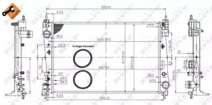 53454 NRF Радиатор, охлаждение двигателя